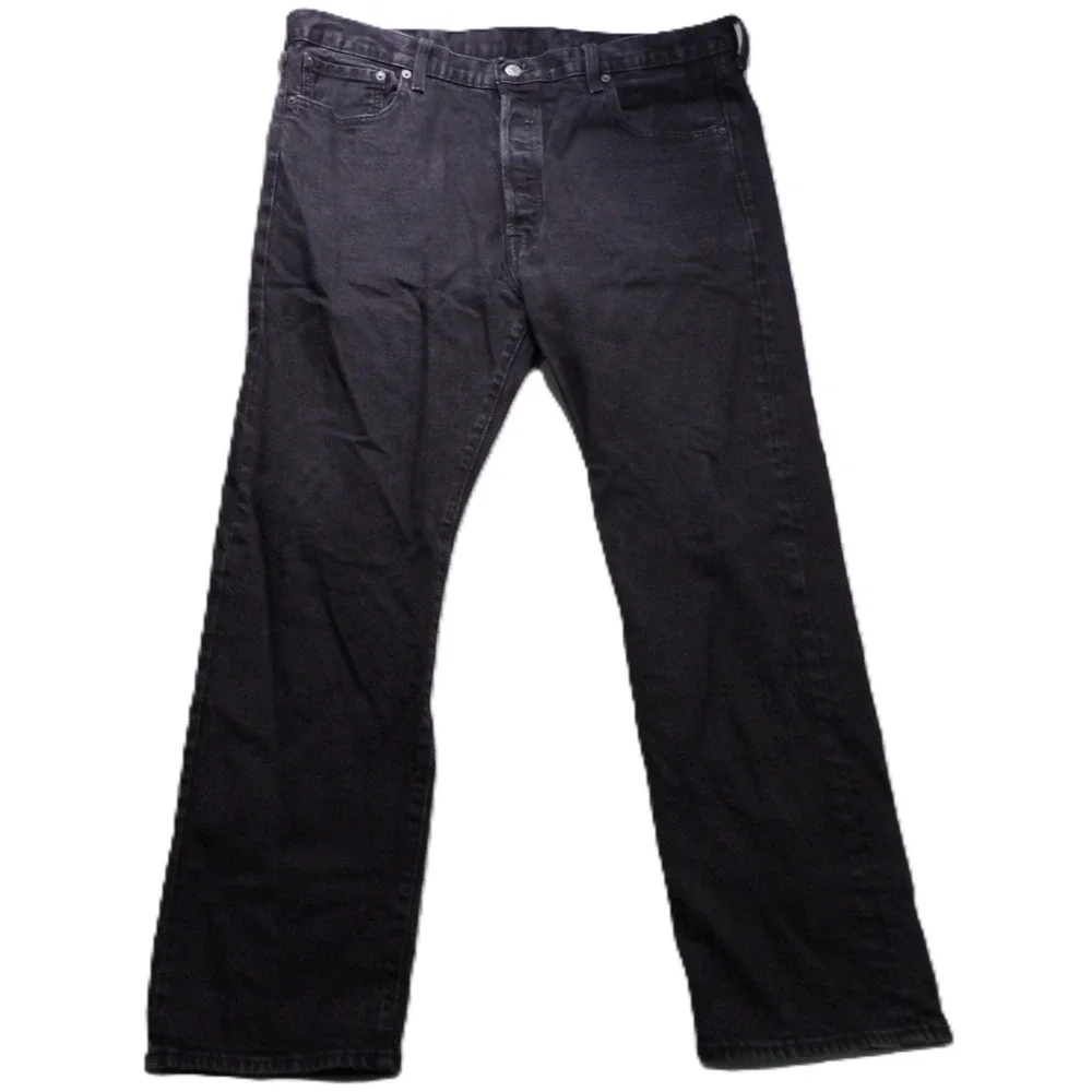 Levi's 501 Original Fit Straight Leg Button Fly Stretch Men W40xL32 Black Jeans